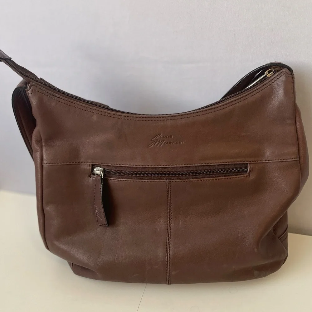 Stone‎ Mountain Soft Brown Leather Y2K Shoulder Hobo Bag